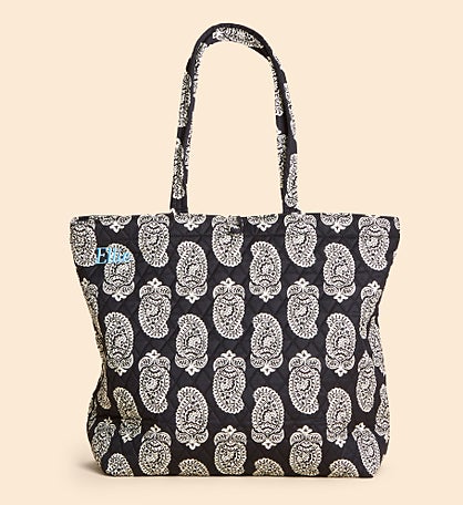 Vera Bradley Embroidered Iconic Paisley Original Tote-Moonless Night