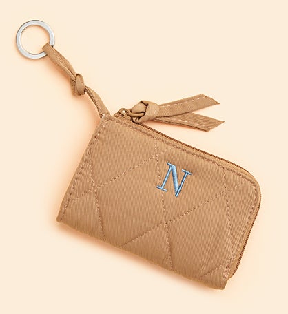 Vera Bradley Embroidered Zip Card Pouch-Tiger's Eye