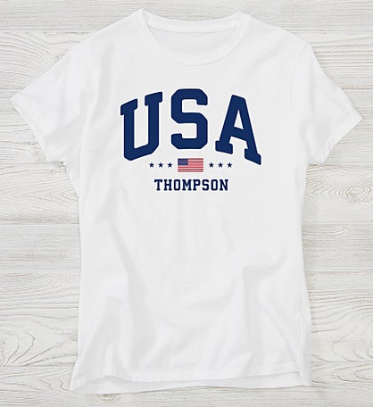 Proud American Personalized Adult Shirts