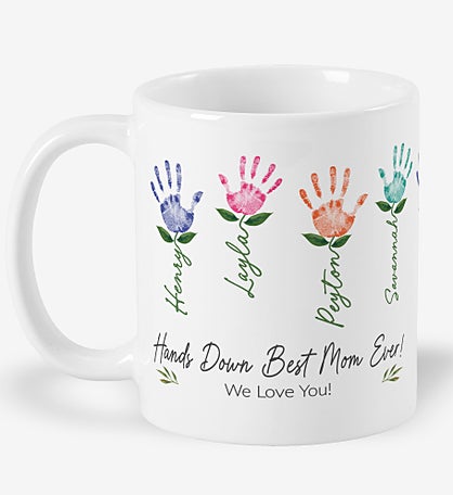 Handprint Art Personalized Coffee Mug