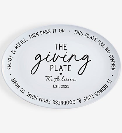 Giving Plate Personalized Oval Polymer Platter