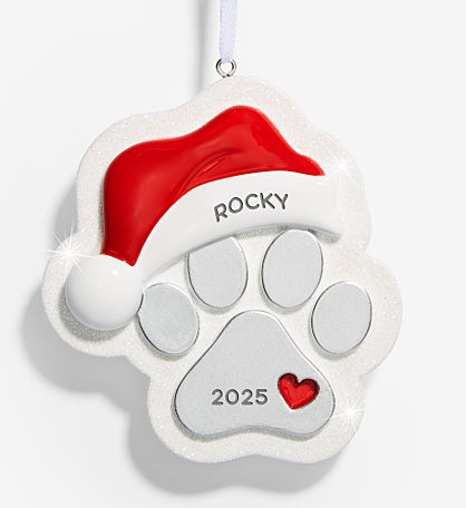 Pet Paw Personalized Ornament