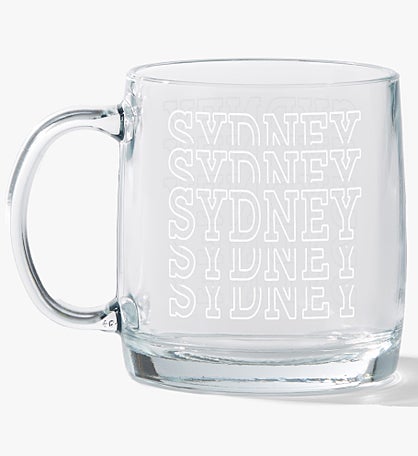 Echo Name Engraved 12.5oz Glass Wide Mug