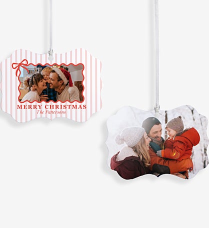 Bowtiful Memories Personalized Photo Metal Ornament