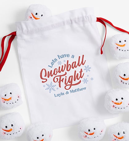 Snowball Fight Personalized 12pc Snowball Fight In A Bag