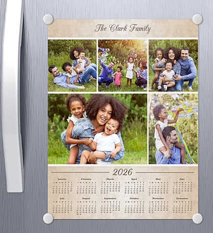 Photo Collage Personalized Calendar Poster
