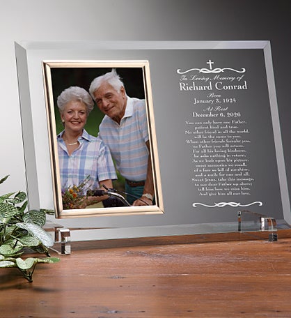 We Shall Meet Again Engraved Glass Memorial Frames