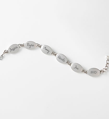 Engraved Linked Bracelet For Mom