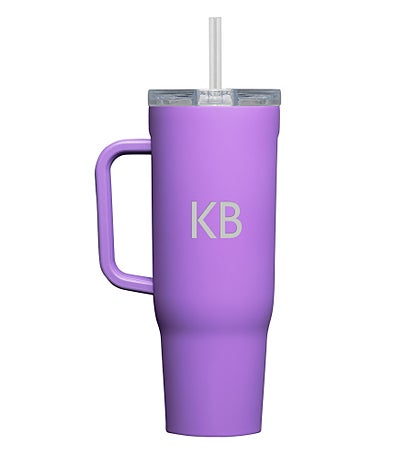 Engraved Corkcicle Monogram 40oz Cruiser in Varsity Purple