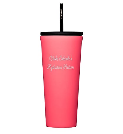 Engraved Corkcicle 24oz Cold Cup with Straw in Paradise Punch