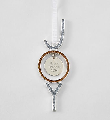 Engraved Sparkling Joy Ornament