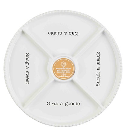 Ceramic Divided Serving Tray for Light Up Sitter