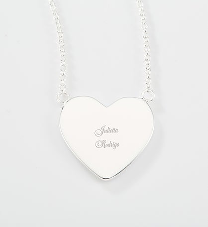 Engraved Sterling Silver Heart Necklace by Jessie James Decker