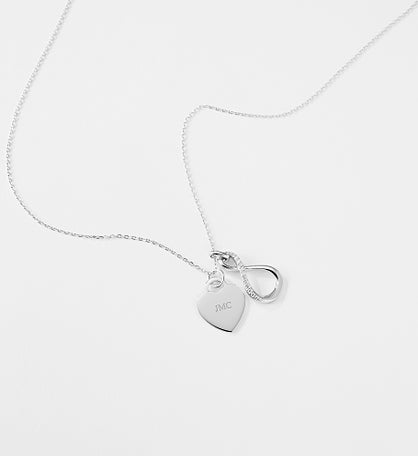 Engraved Sterling Silver Infinity Necklace by Jessie James Decker