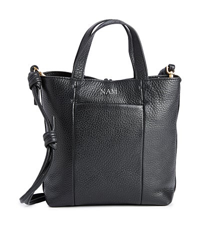 Debossed Vera Bradley Leather Mini Original Tote in Moonless Night