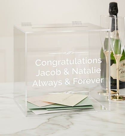 Kittenish Write Your Own Engraved Acrylic Card Box