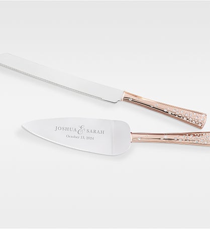 Engraved Rose Gold Cake Server Set by Jessie James Decker