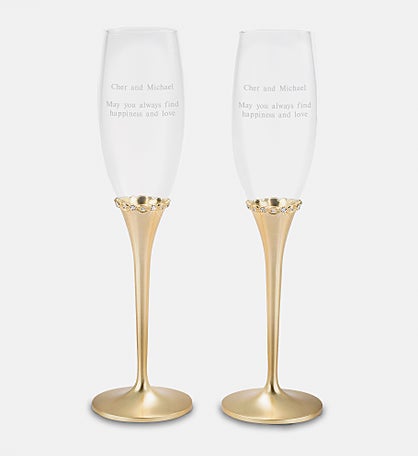 Engraved Gold Princess Flute Set by Jessie James Decker