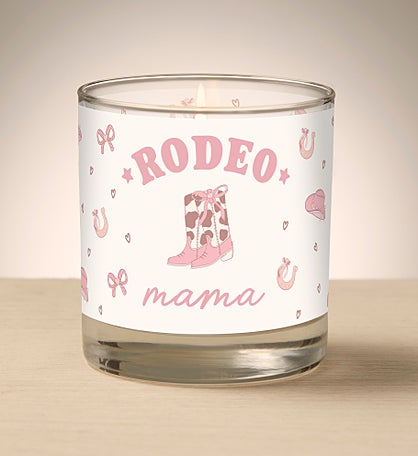 Personalized Rodeo Mama Glass Candle by Jessie James Decker