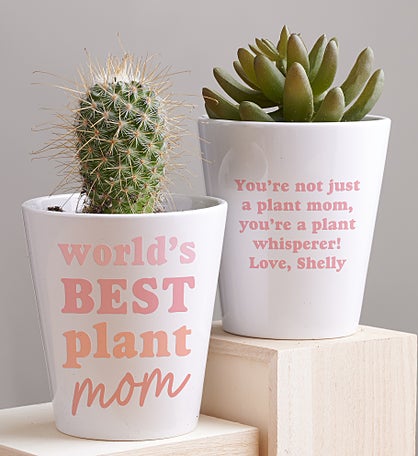 Personalized Best Plant Mom Mini Flower Pot by Jessie James Decker
