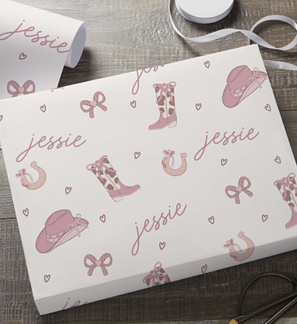 Personalized Western Icons Wrapping Paper by Jessie James Decker