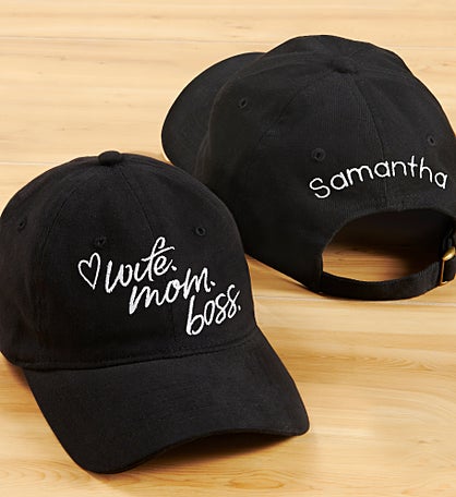 Kittenish Wife. Mom. Boss. Personalized Baseball Cap