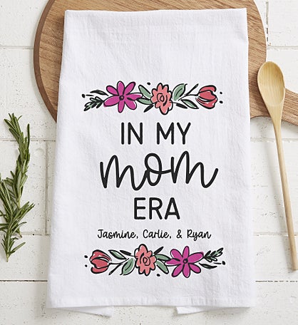 Personalized Floral Border Flour Sack Towel for Mom by Jessie James Decker