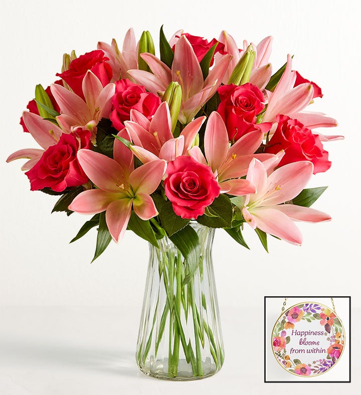 Magnificent Pink Rose & Lily Bouquet