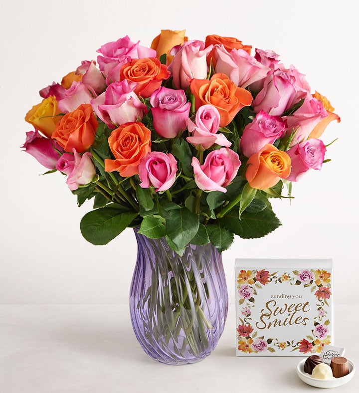 Deluxe Sorbet Roses: 36 Stems
