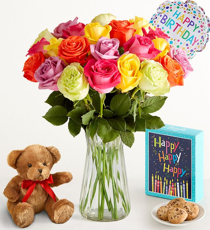 Happy Birthday Assorted Roses