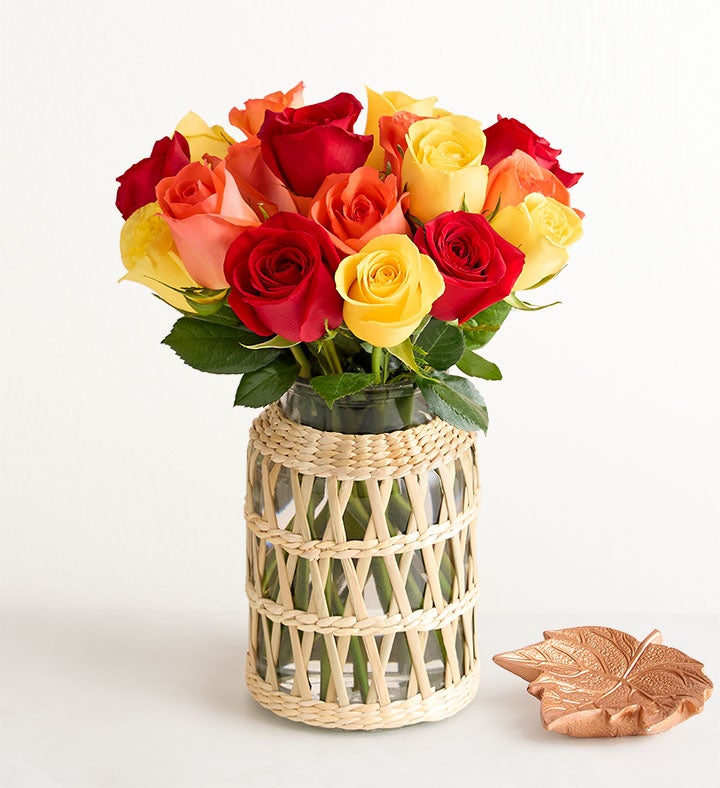 Autumn Rose Bouquet™ + Free Vase