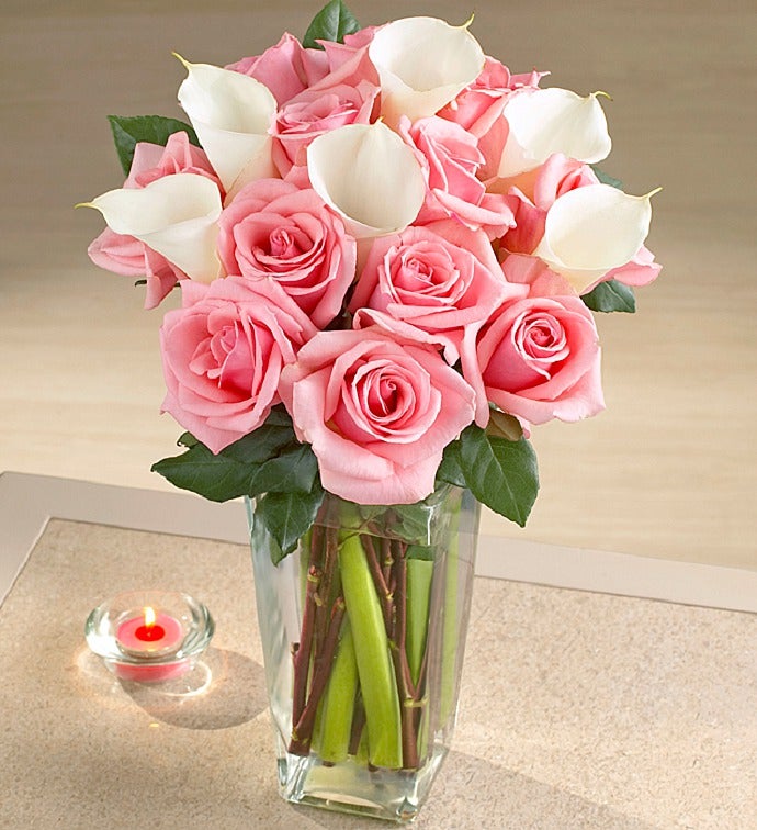 Pink Rose and Calla Lily Bouquet