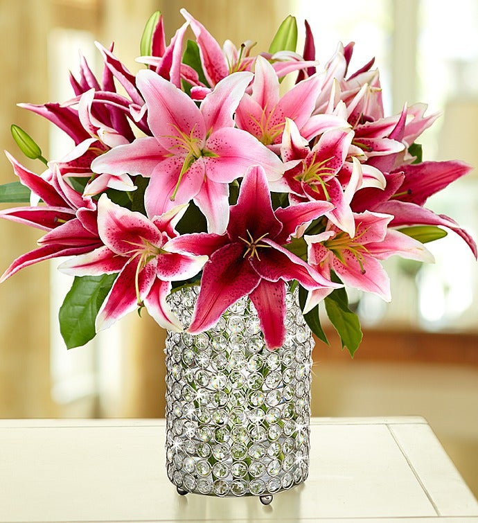 Stylish Pink Lily Bouquet