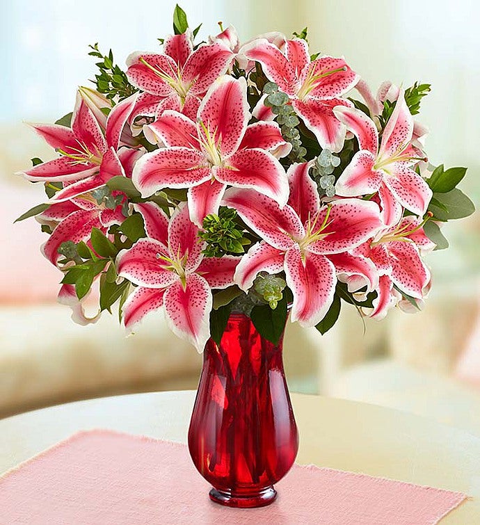 Stunning Pink Valentine’s Day Lilies