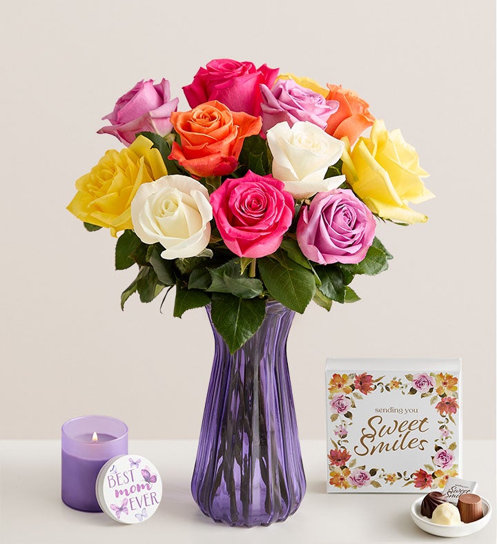 One Dozen Assorted Roses for Mother's Day