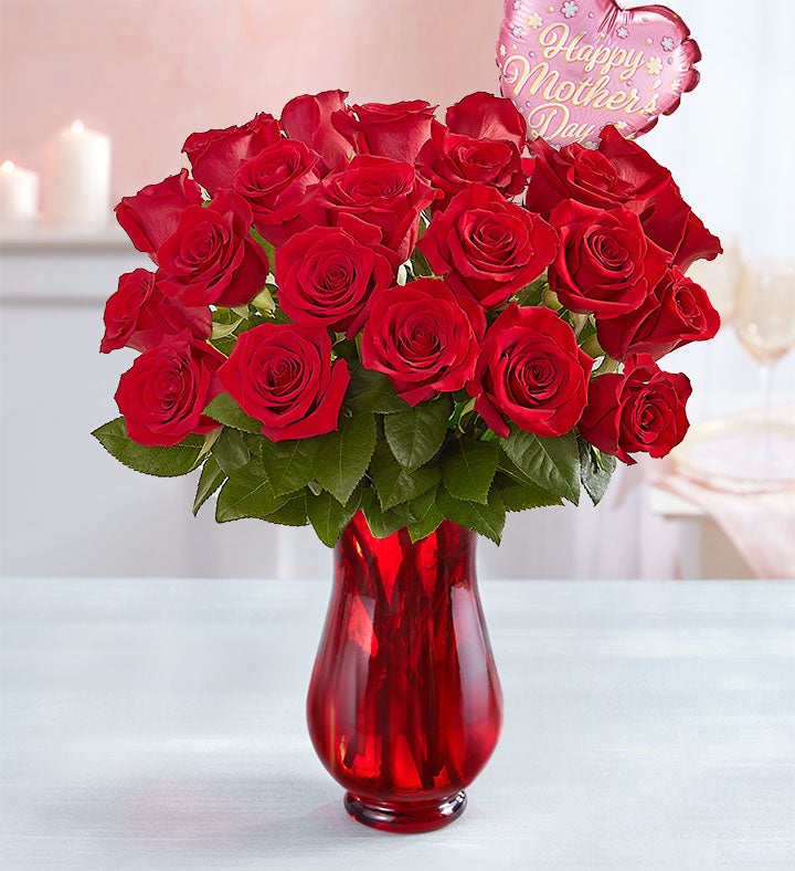 Two Dozen Red Roses for Mother's Day 104942