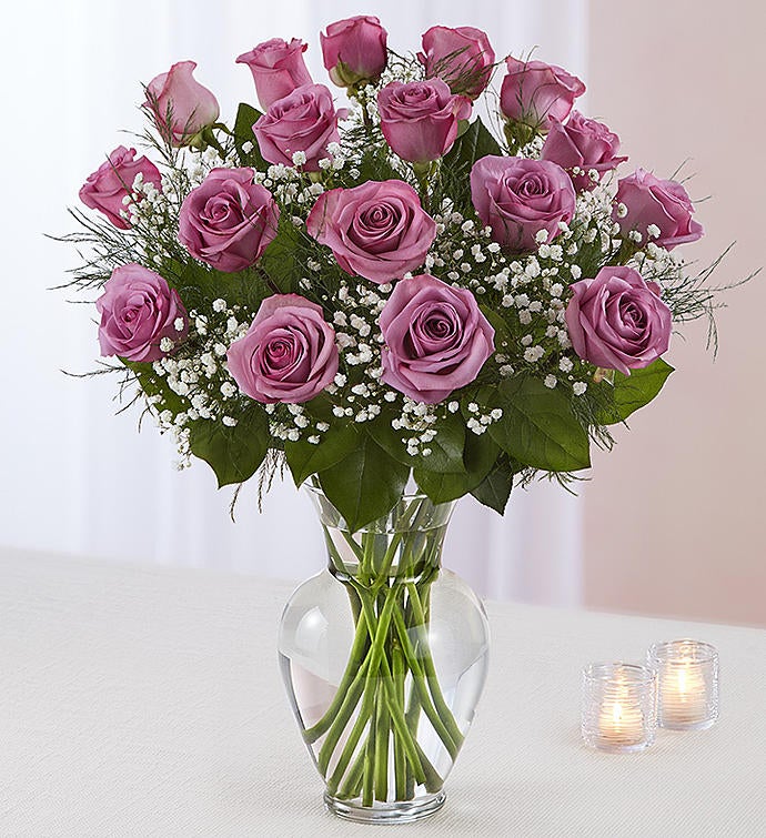 Rose Elegance™ Premium Long Stem Lavender Roses | 1800Flowers - 105257