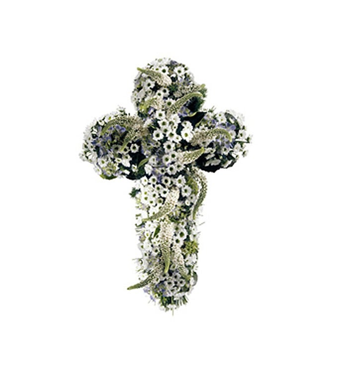 Cross of Eternity Funeral Spray