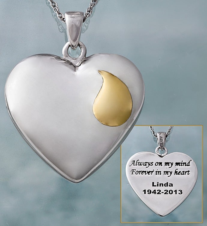 Personalized Memorial Heart Necklace
