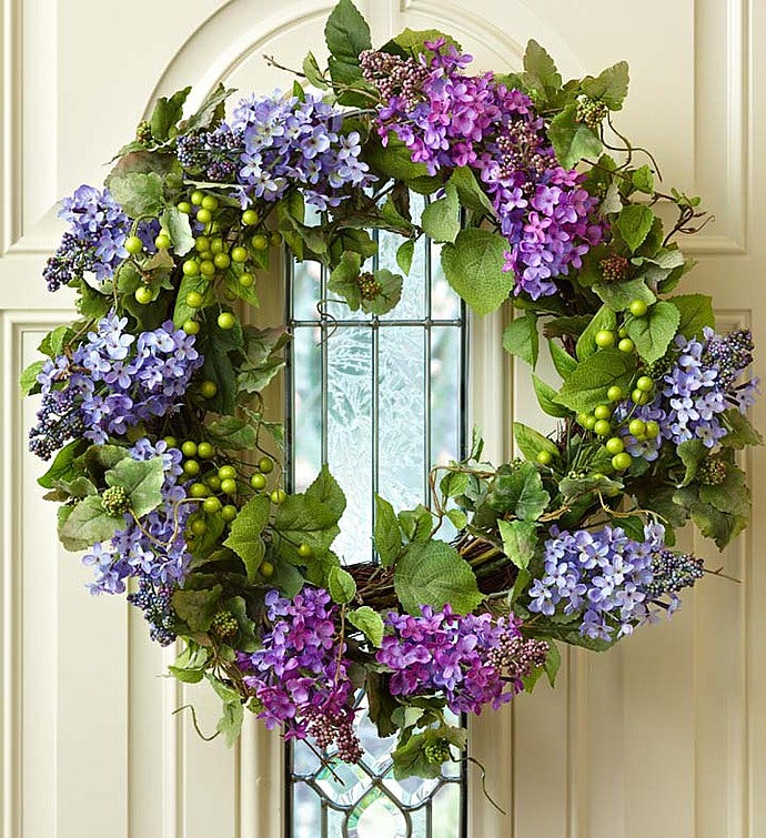 Faux Lilac Wreath   24”