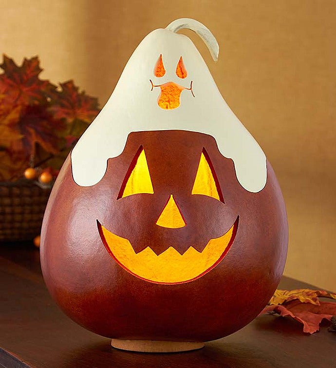 ‘Casper Jack’ Artisan Lighted Gourd | 1800Flowers.com - 139979