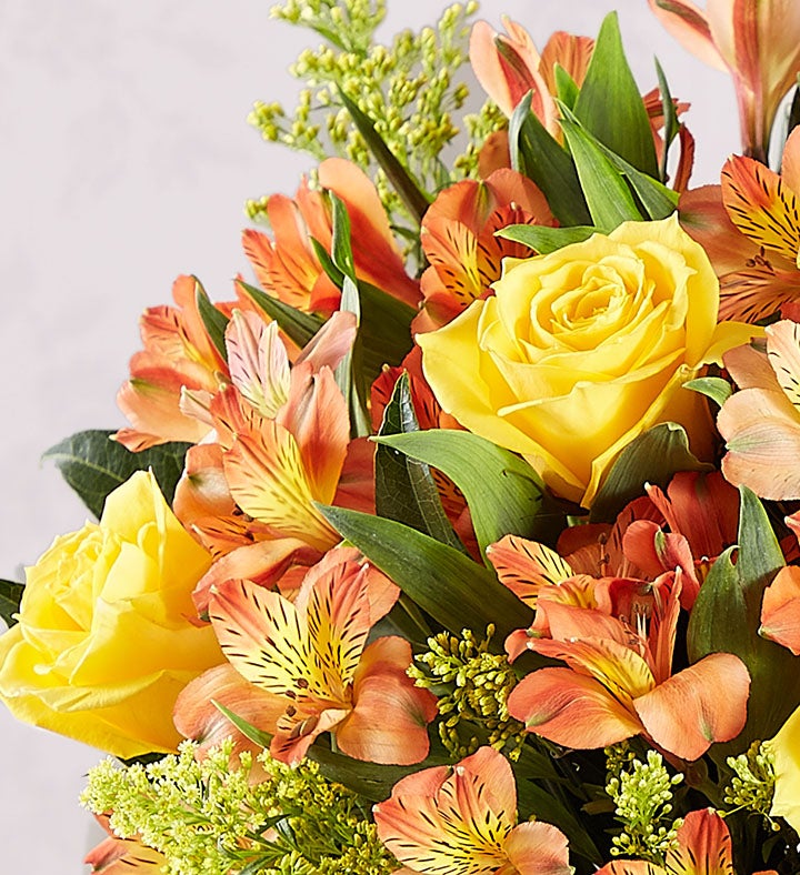 Fall Rose & Peruvian Lily Bouquet