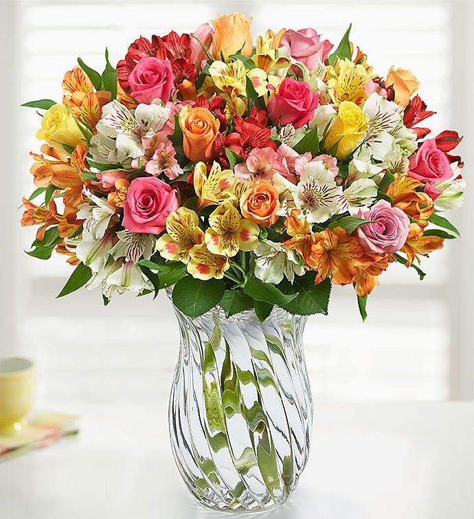 Assorted Roses & Peruvian Lilies