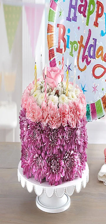 Birthday Wishes Flower Cake® Pastel