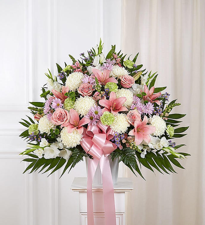 Heartfelt Sympathies™ Pastel Standing Basket