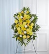 Yellow & White Sympathy Standing Spray