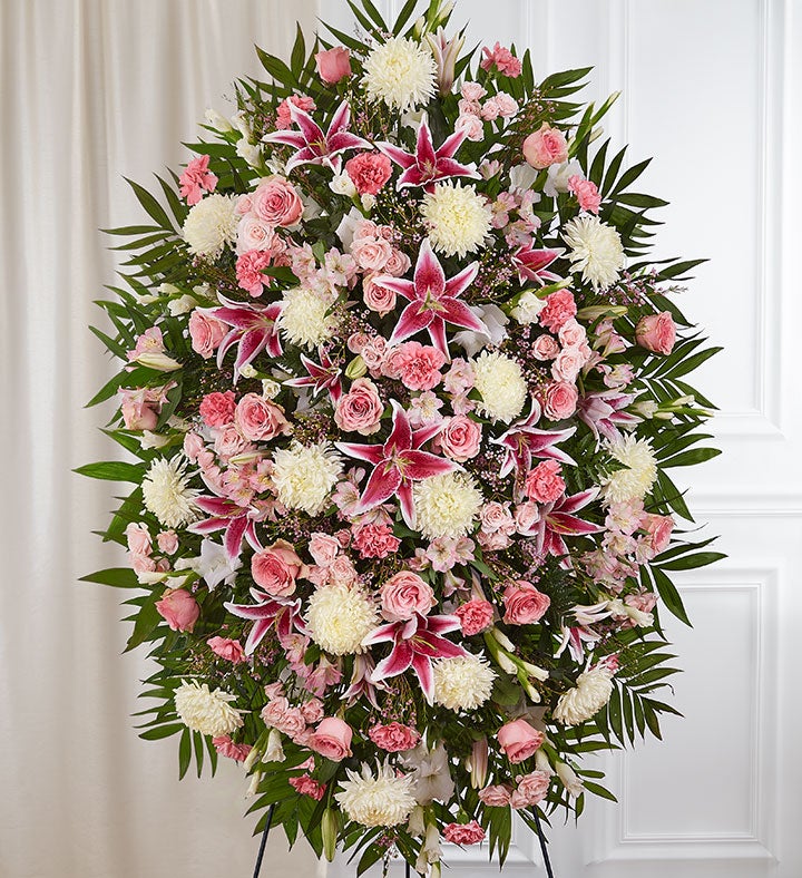 FLOWER Green & white cross standing spray in McKenzie, TN | Petals