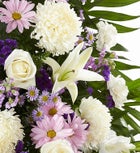 Lavender And White Funeral Standing Spray