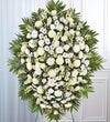 White Funeral Standing Spray