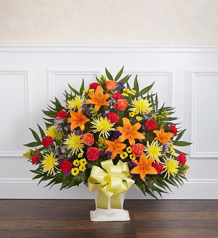 Heartfelt Tribute™ Floor Basket- Bright